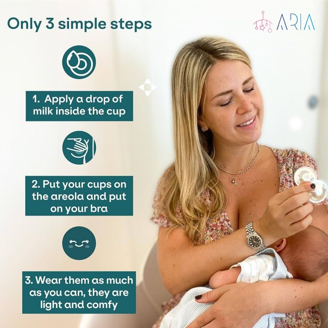 Aria Silver Nursing Cups